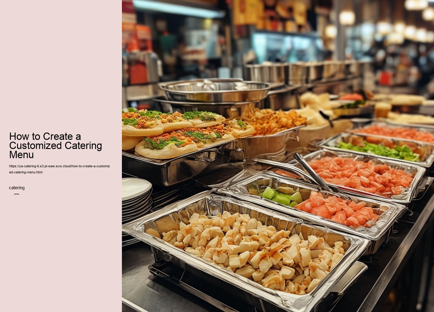 How to Create a Customized Catering Menu